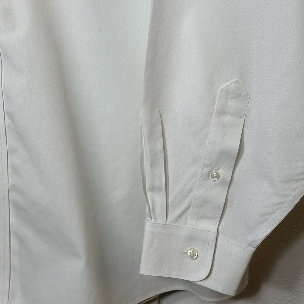 LL Bean Dress Shirt Men's Sz 18-35 White Traditional Fit Button Down/Up Collared - Picture 7 of 14
